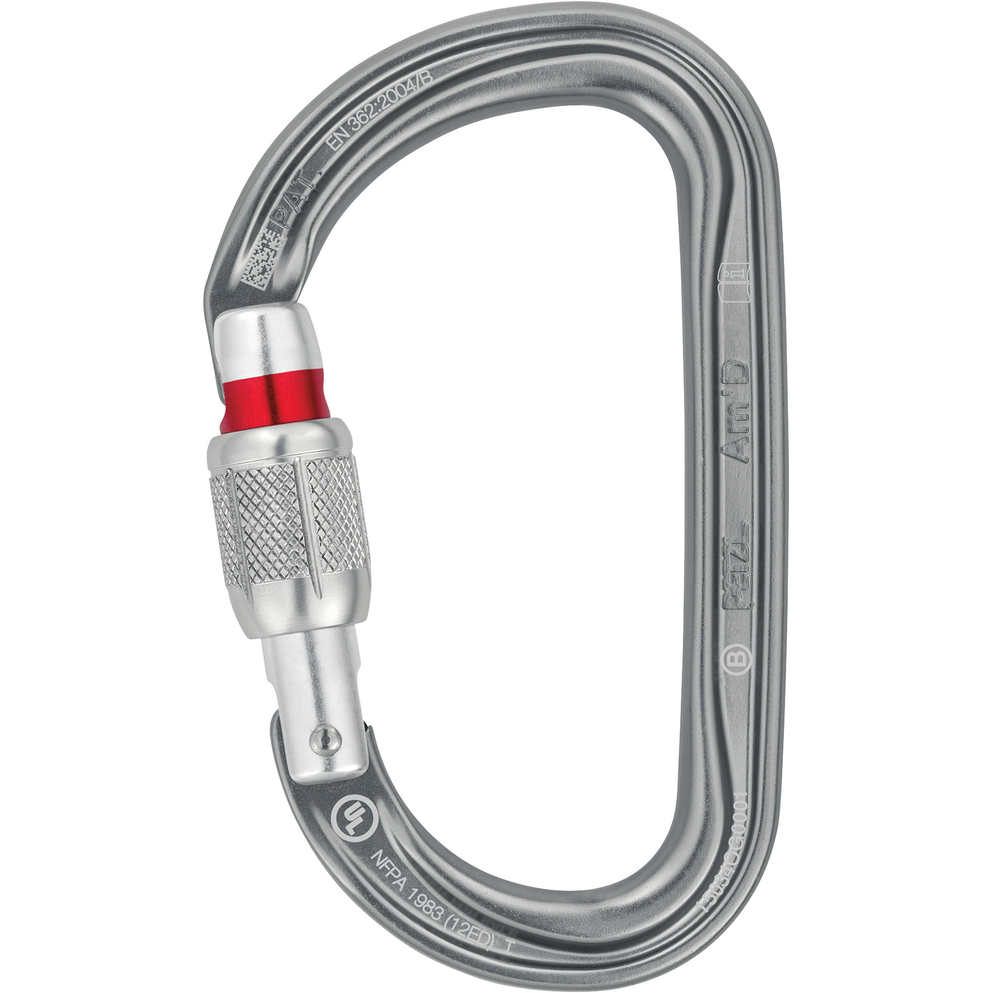 Petzl Am'D Asymmetrical Carabiner with Screw Lock, 25mm Gate Opener, Model# M34A SL